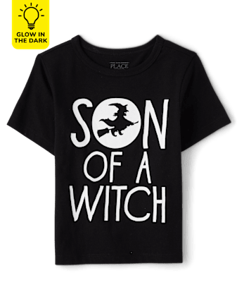 Baby And Toddler Boys Glow Son Of A Witch Graphic Tee