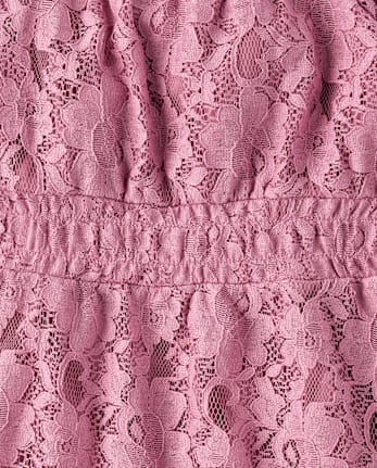 Girls Lace Smocked Dress