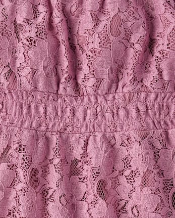 Girls Lace Smocked Dress