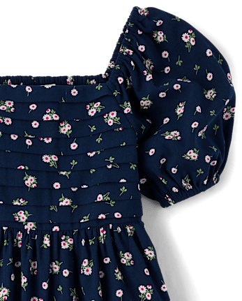 Peignoirs à volants plissés à fleurs pour fille