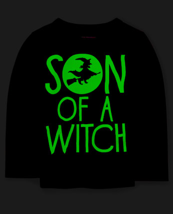 Baby And Toddler Boys Glow Son Of A Witch Graphic Tee