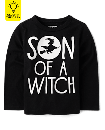 Baby And Toddler Boys Glow Son Of A Witch Graphic Tee