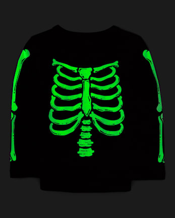 Unisex Baby And Toddler Matching Family Glow Skeleton Graphic Tee