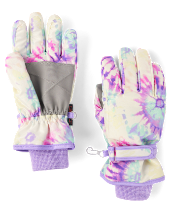 Girls Print Ski Gloves