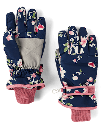Girls Print Ski Gloves