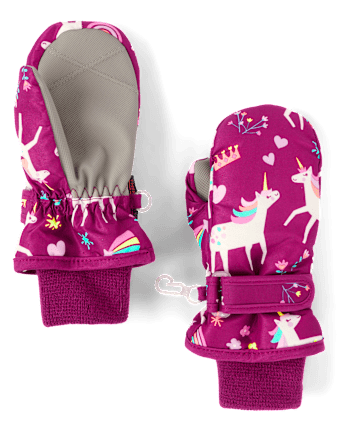 Toddler Girls Print Ski Mittens