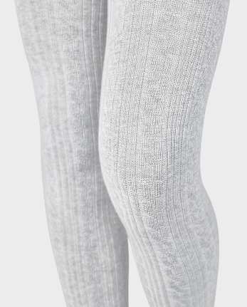 Girls Cable Knit Tights 2-Pack