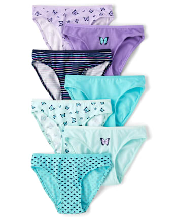 Girls Butterfly Bikini Underwear 7-Pack