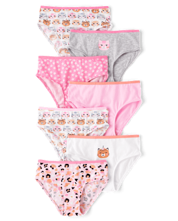 Toddler Girls Cat Underwear 7-Pack