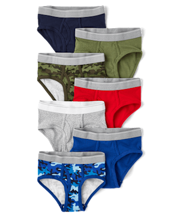 Boys Camo Brief Underwear 7-Pack