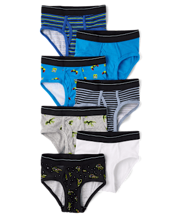 Boys Dino Brief Underwear 7-Pack