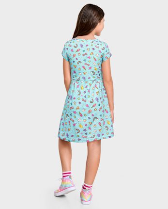 Vestido diario para niñas Doodle