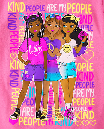 Girls Peace Graphic Tee 3-Pack - MULTI CLR