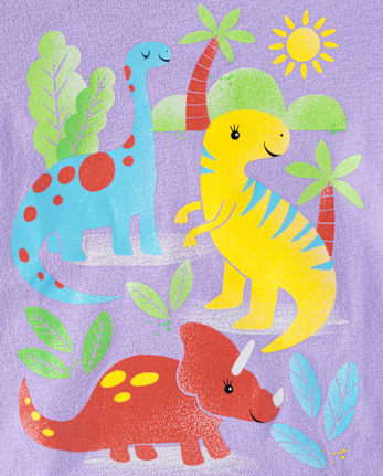 Baby And Toddler Girls Dino Graphic Tee 3-Pack - MULTI CLR