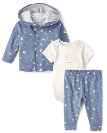 Baby Boys Moon 3-Piece Outfit Set