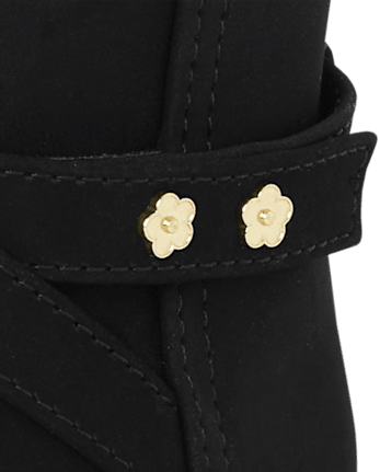 Toddler Girls Flower Stud Booties