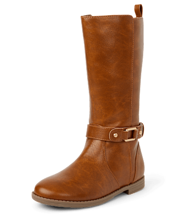 Girls Buckle Tall Boots TAN The Children s Place