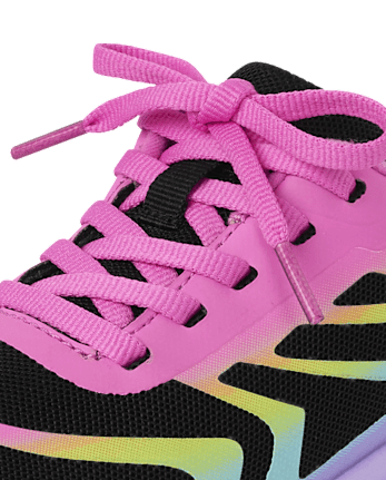 Girls Rainbow Running Sneakers