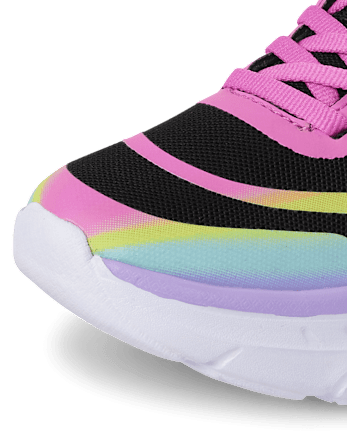 Girls Rainbow Running Sneakers