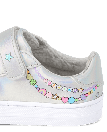 Toddler Girls Holographic Doodle Low Top Sneakers