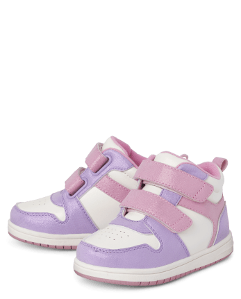 Toddler Girls Shimmer Colorblock High Top Sneakers