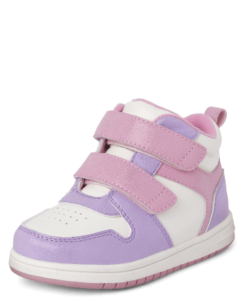 Toddler Girls Shimmer Colorblock High Top Sneakers