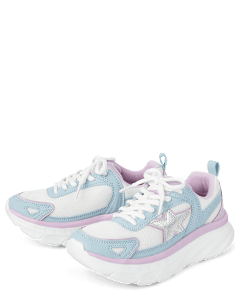 Girls Colorblock Star Running Sneakers