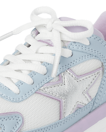 Baskets de course à étoiles colorées pour filles