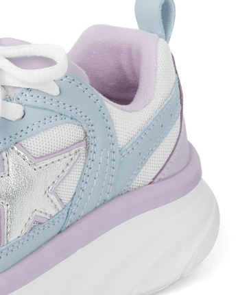Baskets de course à étoiles colorées pour filles