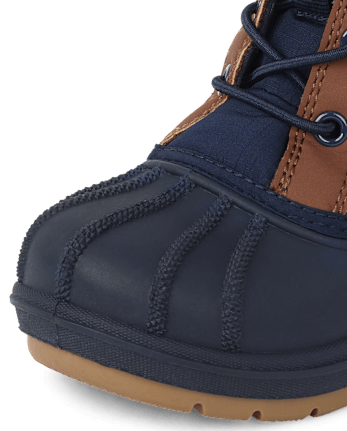 Bottes à lacets bicolores pour petits garçons