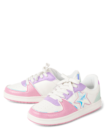 Girls Star Colorblock Low Top Sneakers