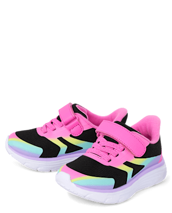 Toddler Girls Rainbow Ombre Running Sneakers