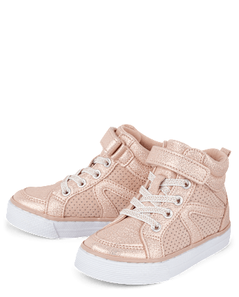 Toddler Girls Glitter High Top Sneakers