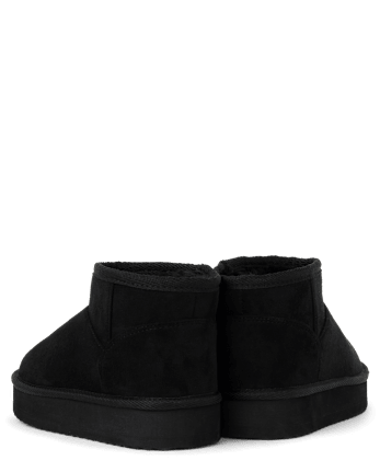 Girls Low Platform Teddy Boots