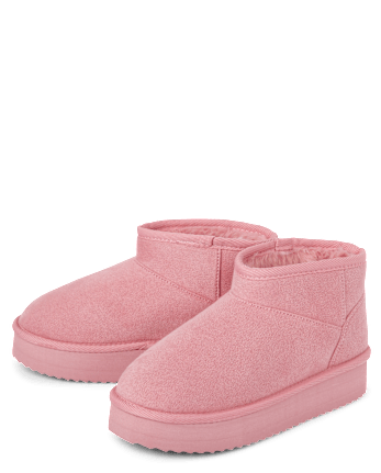 Girls Low Platform Teddy Boots