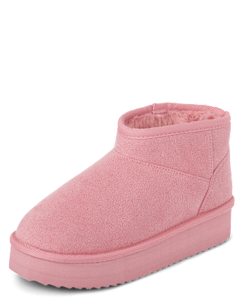 Girls Low Platform Teddy Boots