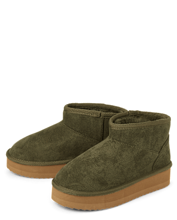 Girls green boots top