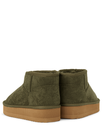 Girls Low Platform Teddy Boots