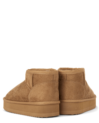 Girls Low Platform Teddy Boots