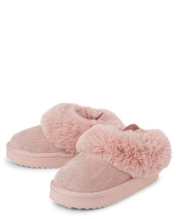 Toddler Girls Platform Teddy Slip Ons