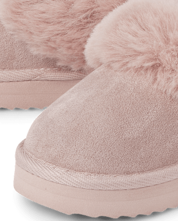 Toddler Girls Platform Teddy Slip Ons