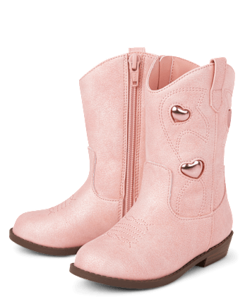 Girls pink boots size 1 new arrivals