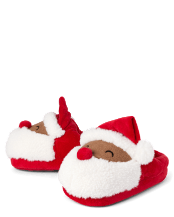 Unisex Kids Matching Family Santa Slippers