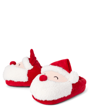 Unisex Kids Matching Family Santa Slippers