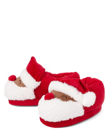 Unisex Toddler Matching Family Santa Slippers