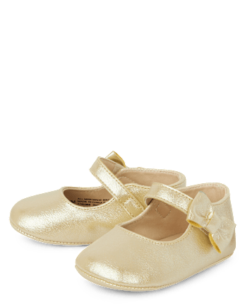 Baby Girls Shimmer Bow Ballet Flats