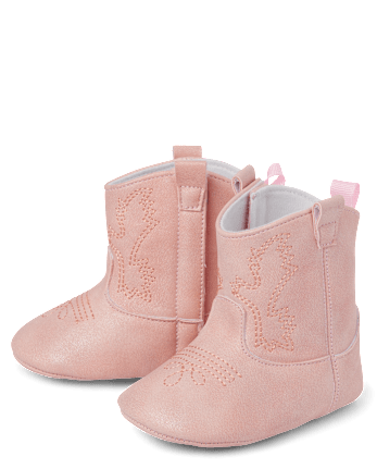 Baby Girls Shimmer Stitched Cowgirl Boots