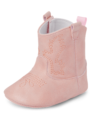 Baby Girls Shimmer Stitched Cowgirl Boots