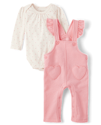 Baby Girls Heart 2-Piece Playwear Set