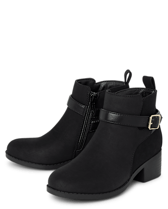 Girls Buckle Booties